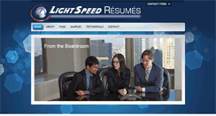 Desktop Screenshot of lightspeedresumes.com